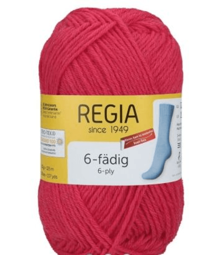 Sockenwolle Regia 6-fach uni