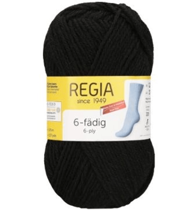 Sockenwolle Regia 6-fach uni