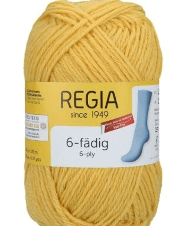 Sockenwolle Regia 6-fach uni